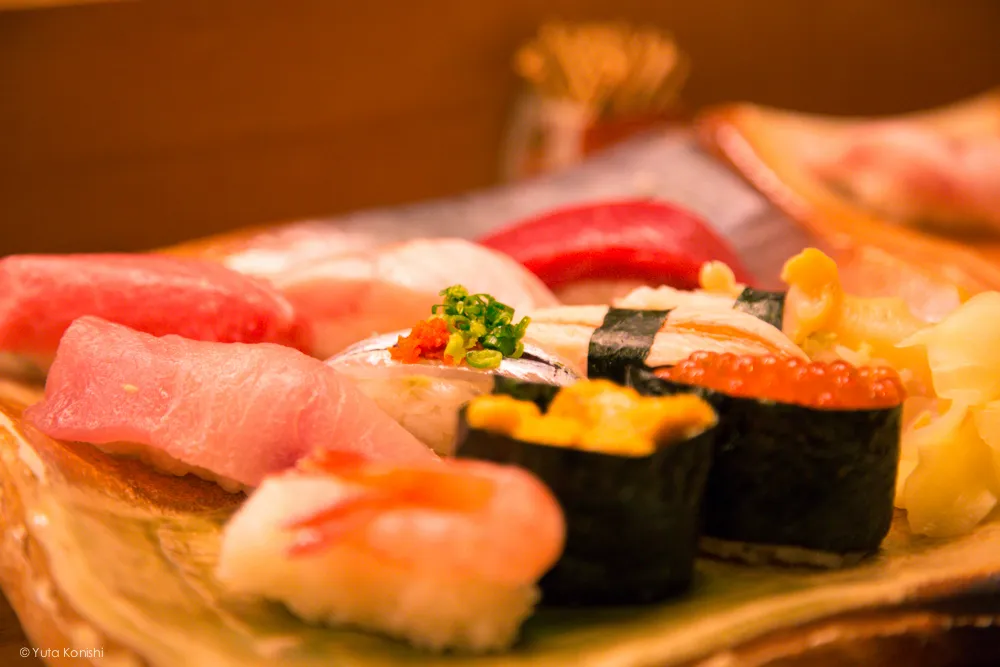 輪島の寿司屋 「伸福」地元寿司セット