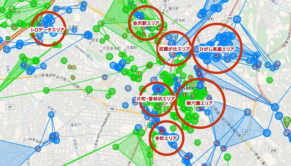 Ingress金沢マップ