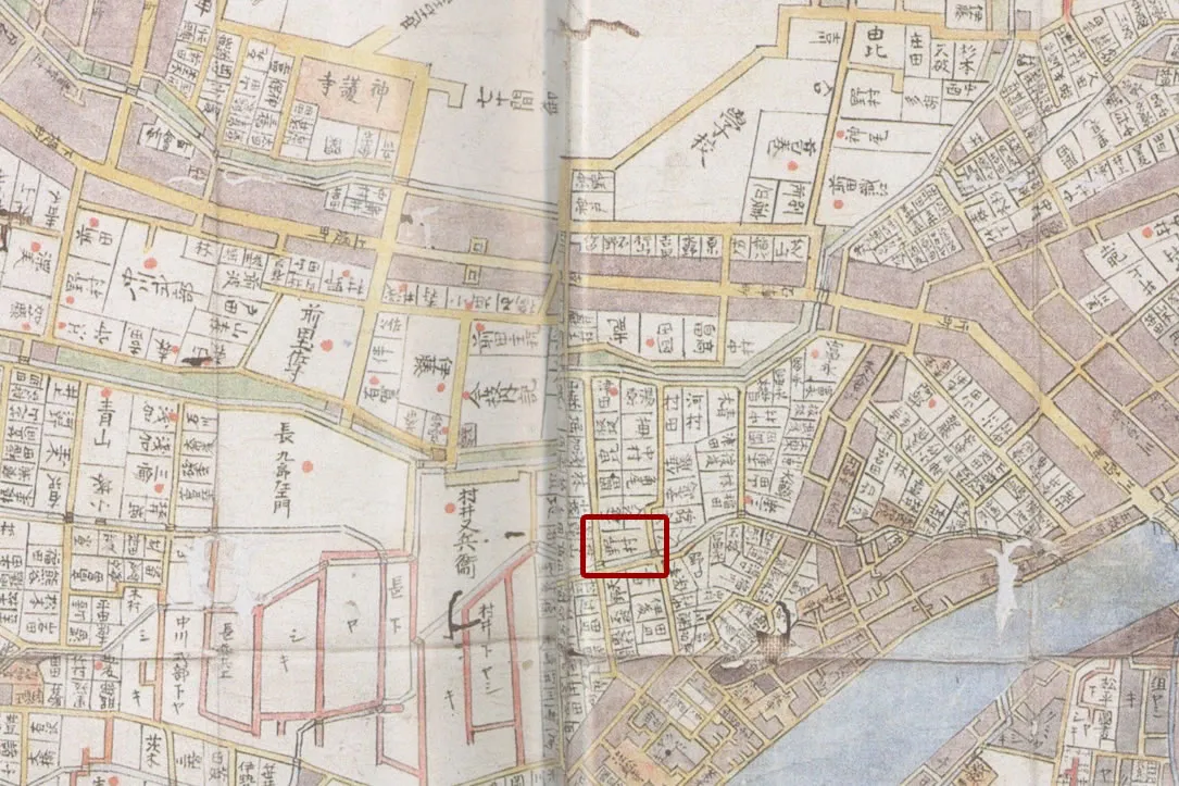 安政頃金沢町絵図 野村家