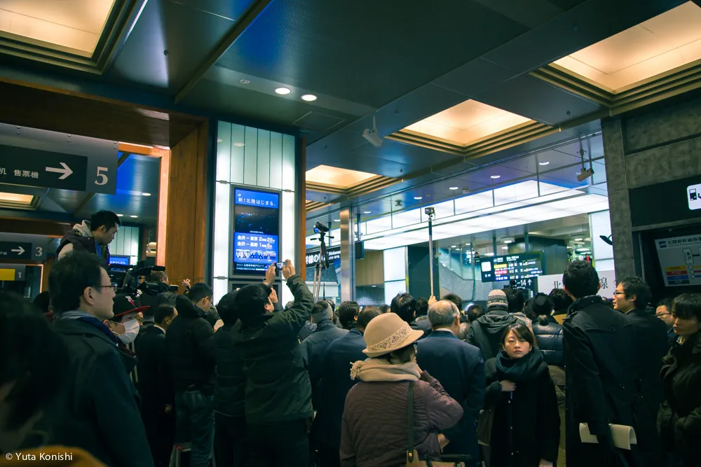 北陸新幹線開業！金沢駅の開業ドキュメント2015年3月14日！今世紀最大の北陸のチャンス！かがやき500号の出発を見守る
