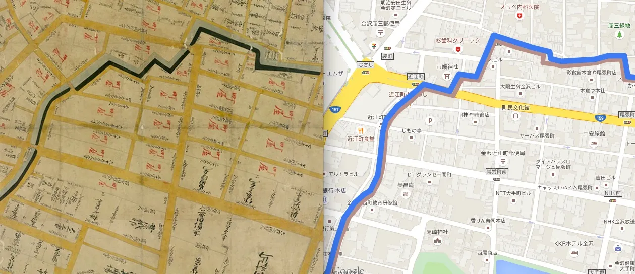 【金沢惣構VOL.1】金沢の歴史探訪の入り口「内惣構マップ現代版」をつくりました!これを持って歩けばブラタモリ金沢なんか楽勝っ!!