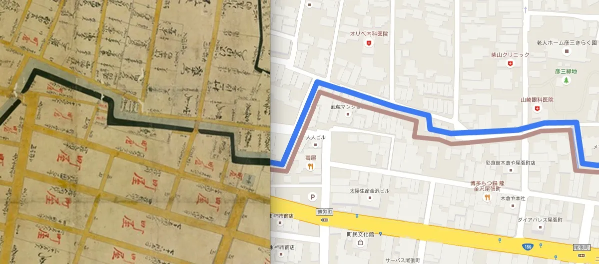 【金沢惣構VOL.1】金沢の歴史探訪の入り口「内惣構マップ現代版」をつくりました!これを持って歩けばブラタモリ金沢なんか楽勝っ!!