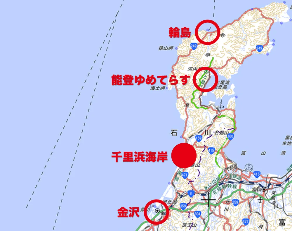 千里浜 輪島観光完全満喫マニュアル！えっ？！まじ？！金沢から一日でこんなに回れんの？朝市・大沢・千枚田！輪島の魅力を本気で凝縮しました！