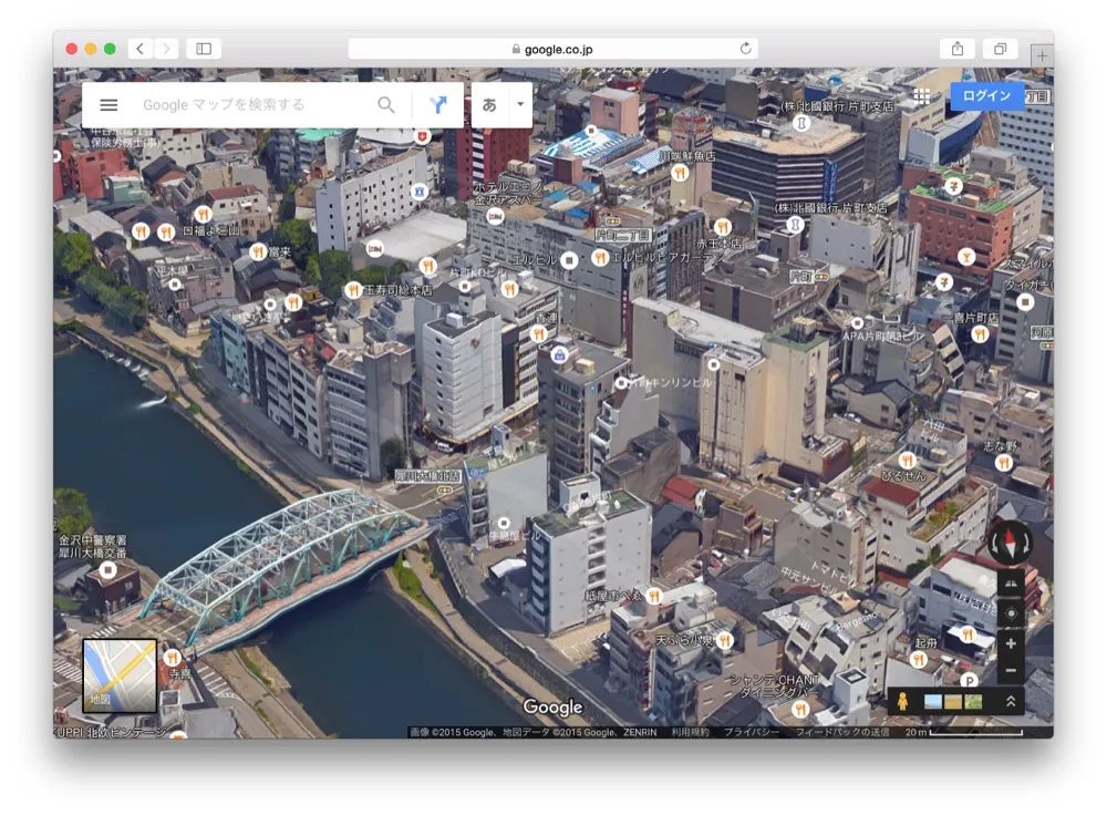 3D金沢だ！Google Mapで3Dの金沢を箱庭のように遊ぶ方法教えます！！こんな金沢の素顔見たことなかった。
