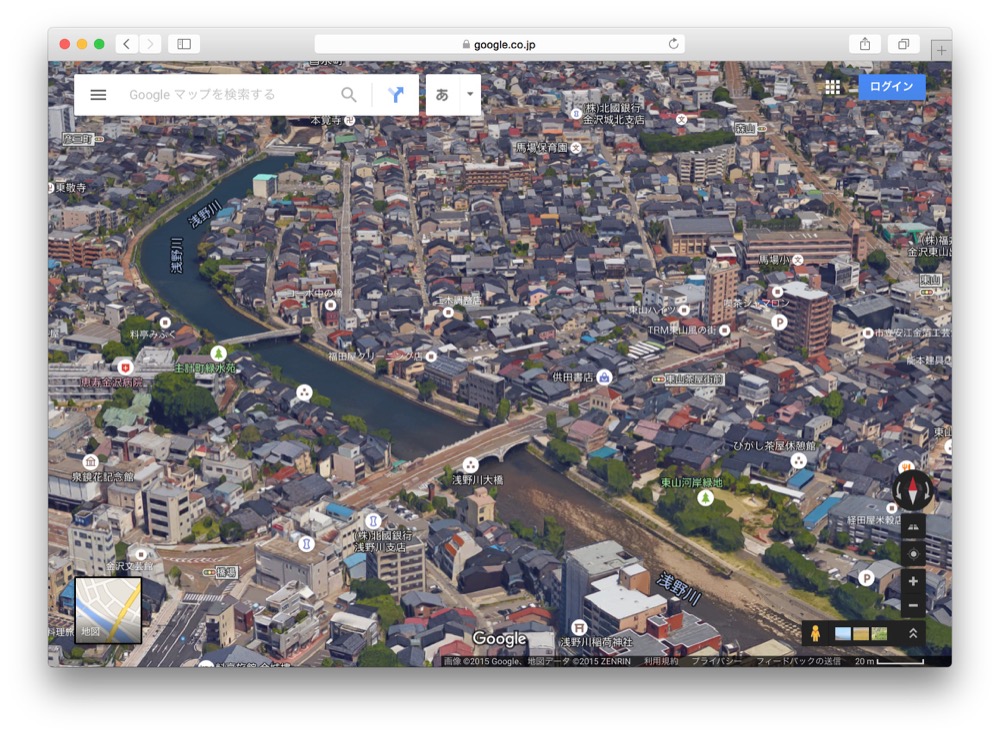 3D金沢だ！Google Mapで3Dの金沢を箱庭のように遊ぶ方法教えます！！こんな金沢の素顔見たことなかった。