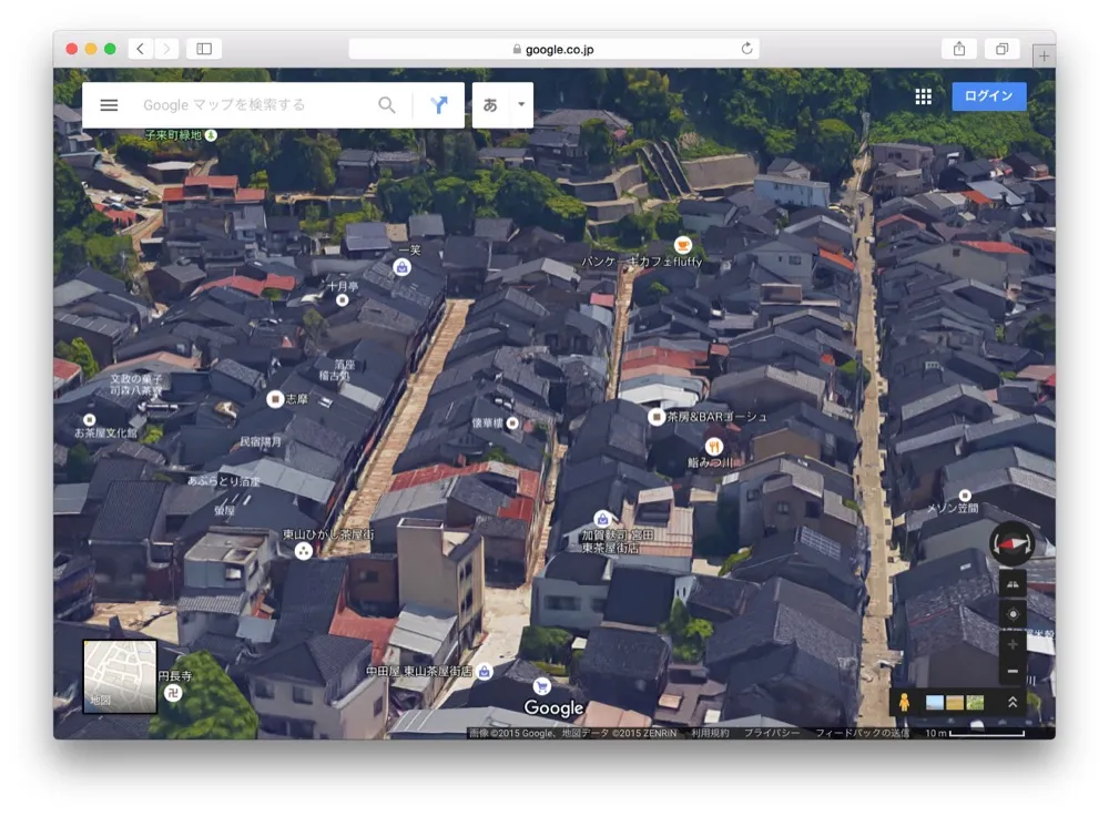 3D金沢だ！Google Mapで3Dの金沢を箱庭のように遊ぶ方法教えます！！こんな金沢の素顔見たことなかった。