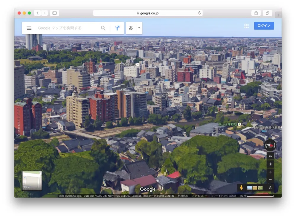 3D金沢だ！Google Mapで3Dの金沢を箱庭のように遊ぶ方法教えます！！こんな金沢の素顔見たことなかった。
