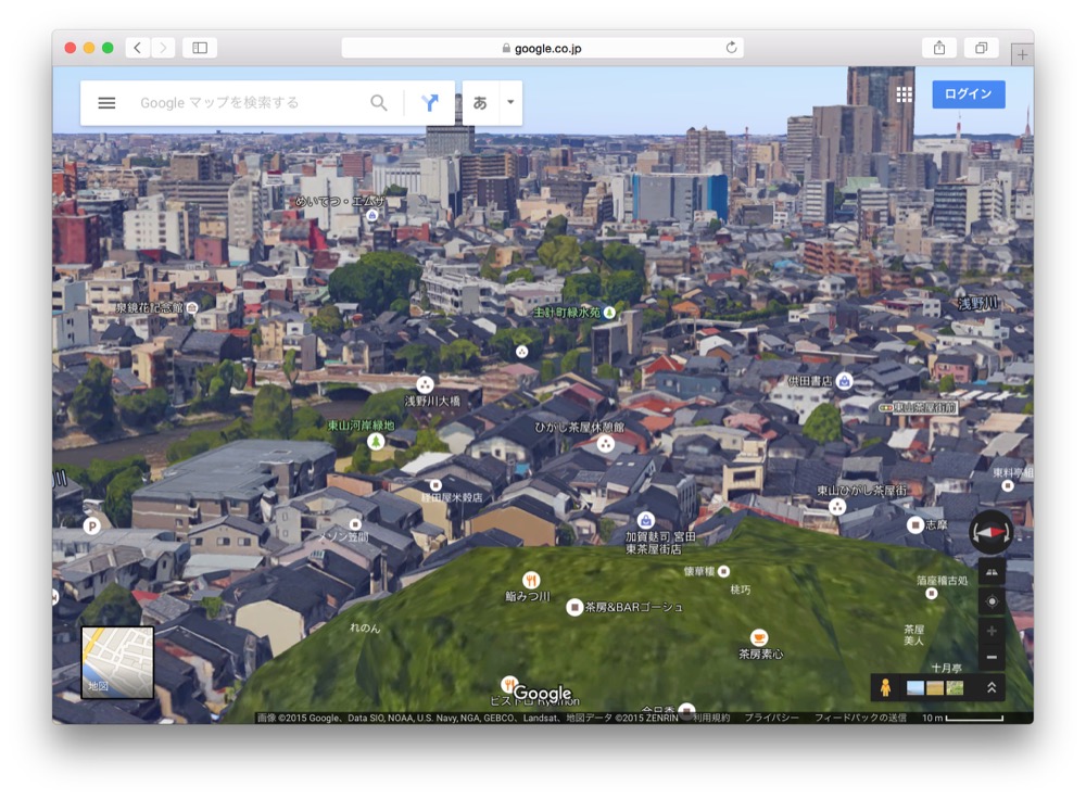 3D金沢だ！Google Mapで3Dの金沢を箱庭のように遊ぶ方法教えます！！こんな金沢の素顔見たことなかった。
