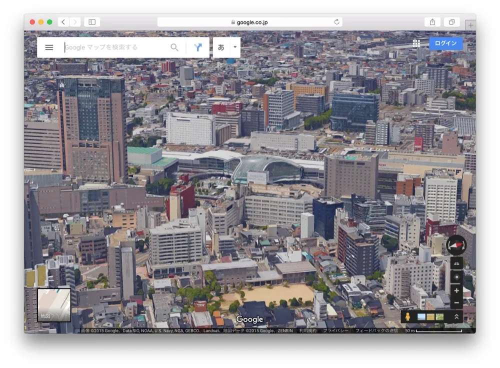 3D金沢だ！Google Mapで3Dの金沢を箱庭のように遊ぶ方法教えます！！こんな金沢の素顔見たことなかった。