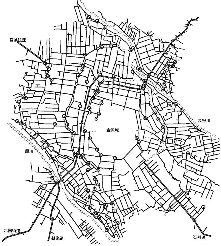広見図「金沢城下の広見の起源と配置について」